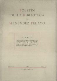 Boletín de la Biblioteca de Menéndez Pelayo. 1962 | Biblioteca Virtual Miguel de Cervantes