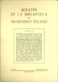 Boletín de la Biblioteca de Menéndez Pelayo. 1991 | Biblioteca Virtual Miguel de Cervantes