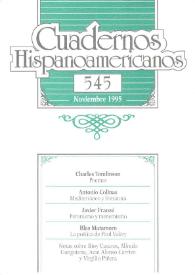Cuadernos Hispanoamericanos. Núm. 545, noviembre 1995 | Biblioteca Virtual Miguel de Cervantes