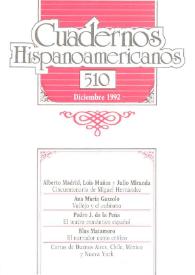 Cuadernos Hispanoamericanos. Núm. 510, diciembre 1992 | Biblioteca Virtual Miguel de Cervantes