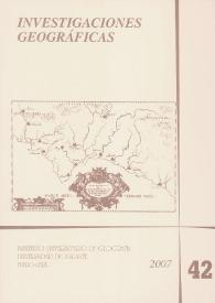 Investigaciones Geográficas. Núm. 42, 2007 | Biblioteca Virtual Miguel de Cervantes