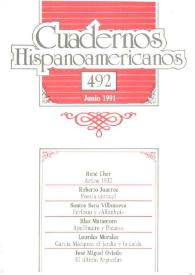 Cuadernos Hispanoamericanos. Núm. 492, junio 1991 | Biblioteca Virtual Miguel de Cervantes