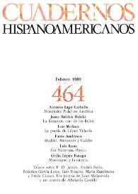 Cuadernos Hispanoamericanos. Núm. 464, febrero 1989 | Biblioteca Virtual Miguel de Cervantes