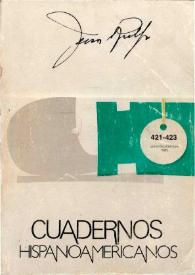 Cuadernos Hispanoamericanos. Núm. 421-423, julio-septiembre 1985 | Biblioteca Virtual Miguel de Cervantes