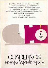 Cuadernos Hispanoamericanos. Núm. 424, octubre 1985 | Biblioteca Virtual Miguel de Cervantes
