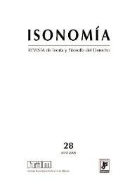 Isonomía : Revista de Teoría y Filosofía del Derecho. Núm. 28, abril 2008 | Biblioteca Virtual Miguel de Cervantes
