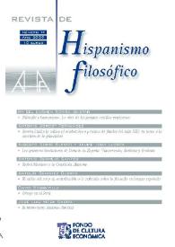 Revista de la Asociación de Hispanismo Filosófico. Núm. 14, Año 2009 | Biblioteca Virtual Miguel de Cervantes