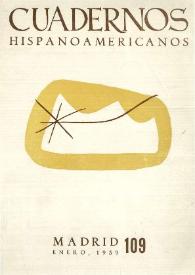 Cuadernos Hispanoamericanos. Núm. 109, enero 1959 | Biblioteca Virtual Miguel de Cervantes