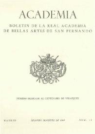 Academia : Anales y Boletín de la Real Academia de Bellas Artes de San Fernando. Núm. 11, segundo semestre de 1960 | Biblioteca Virtual Miguel de Cervantes