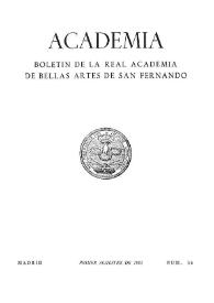 Academia : Anales y Boletín de la Real Academia de Bellas Artes de San Fernando. Núm. 56, primer semestre de 1983 | Biblioteca Virtual Miguel de Cervantes