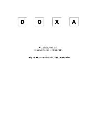 Doxa. Cuadernos de Filosofía del Derecho. Núm. 31, 2008 | Biblioteca Virtual Miguel de Cervantes