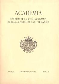 Academia : Anales y Boletín de la Real Academia de Bellas Artes de San Fernando. Núm. 19, segundo semestre de 1964 | Biblioteca Virtual Miguel de Cervantes