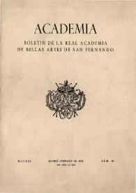 Academia : Anales y Boletín de la Real Academia de Bellas Artes de San Fernando. Núm. 18, primer semestre de 1964 | Biblioteca Virtual Miguel de Cervantes