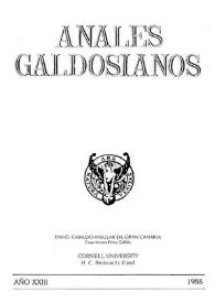 Anales galdosianos. Año XXIII, 1988 | Biblioteca Virtual Miguel de Cervantes