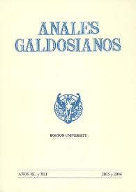 Anales galdosianos. Año XL y XLI, 2005-2006 | Biblioteca Virtual Miguel de Cervantes