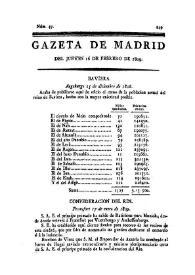 Gazeta de Madrid. 1809. Núm. 47, 16 de febrero de 1809 | Biblioteca Virtual Miguel de Cervantes