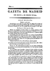 Gazeta de Madrid. 1809. Núm. 52, 21 de febrero de 1809 | Biblioteca Virtual Miguel de Cervantes