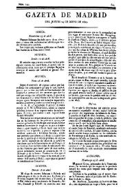 Gazeta de Madrid. 1810. Núm. 144, 24 de mayo de 1810 | Biblioteca Virtual Miguel de Cervantes