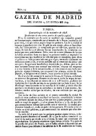Gazeta de Madrid. 1809. Núm. 14, 14 de enero de 1809 | Biblioteca Virtual Miguel de Cervantes