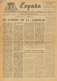 España : Órgano de la Junta Española de Liberación | Biblioteca Virtual Miguel de Cervantes
