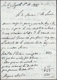 Carta de Ramón Ceruti. Ávila, 1 de agosto 1836 | Biblioteca Virtual Miguel de Cervantes