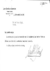 Carta de Antoni M. Sbert a Carlos Esplá. México D. F., 12 de abril de 1945 | Biblioteca Virtual Miguel de Cervantes