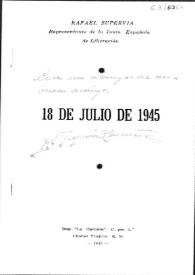 18 de julio de 1945 | Biblioteca Virtual Miguel de Cervantes