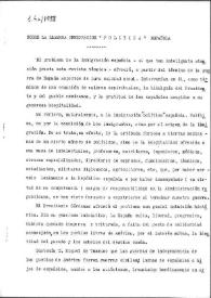 Sobre la llamada inmigración política española / Carlos Esplá, ex-ministro de la República Española, Secretario General de la J.A.R.E. | Biblioteca Virtual Miguel de Cervantes