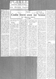 Cada loco con su tema | Biblioteca Virtual Miguel de Cervantes