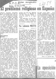 El problema religioso en España / por Indalecio Prieto | Biblioteca Virtual Miguel de Cervantes