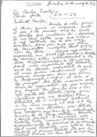 Carta de Eugenio Xammar a Carlos Esplá. Ginebra, 21 de mayo de 1956 | Biblioteca Virtual Miguel de Cervantes