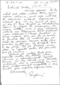 Carta de Eugenio Xammar a Carlos Esplá. Ginebra, 28 de mayo de 1956 | Biblioteca Virtual Miguel de Cervantes