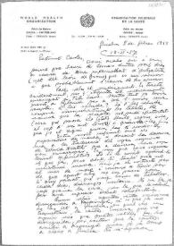 Carta de Eugenio Xammar a Carlos Esplá. Ginebra, 8 de febrero de 1956 | Biblioteca Virtual Miguel de Cervantes