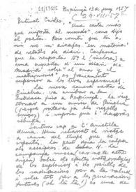 Carta de Eugenio Xammar a Carlos Esplá. Perpiñán, 13 de junio de 1957 | Biblioteca Virtual Miguel de Cervantes