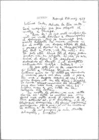 Carta de Eugenio Xammar a Carlos Esplá. Perpiñán, 5 de mayo de 1958 | Biblioteca Virtual Miguel de Cervantes