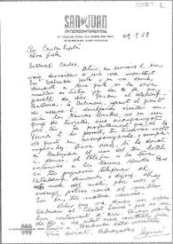 Carta de Eugenio Xammar a Carlos Esplá. San Juan, Isla Verde, 29 de septiembre de 1958 | Biblioteca Virtual Miguel de Cervantes