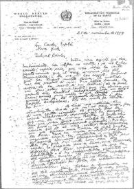 Carta de Eugenio Xammar a Carlos Esplá. Ginebra, 21 de noviembre de 1958 | Biblioteca Virtual Miguel de Cervantes