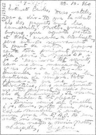 Carta de Eugenio Xammar a Carlos Esplá, 28 de octubre de 1960 | Biblioteca Virtual Miguel de Cervantes