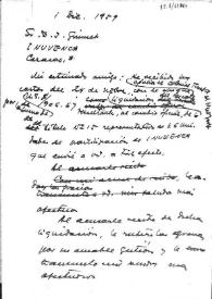 Borrador de la carta de Carlos Esplá dirigida al Sr. D. J. Gimet, de Inuvenca. Caracas, 1 de diciembre de 1959 | Biblioteca Virtual Miguel de Cervantes