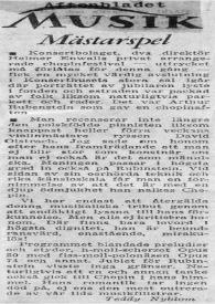 Musik : Mästerspel | Biblioteca Virtual Miguel de Cervantes