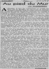 Au pied du mur / par Clarendon | Biblioteca Virtual Miguel de Cervantes