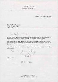 Carta dirigida a Aniela Rubinstein. Madrid (España), 08-02-1993 | Biblioteca Virtual Miguel de Cervantes