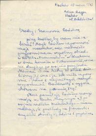Carta dirigida a Aniela y Arthur Rubinstein. Cracovia (Polonia), 10-03-1963 | Biblioteca Virtual Miguel de Cervantes