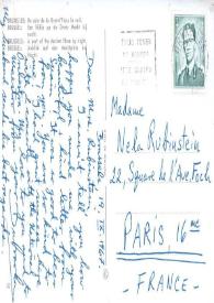 Postal dirigida a Aniela Rubinstein. Bruselas (Bélgica), 19-09-1967 | Biblioteca Virtual Miguel de Cervantes