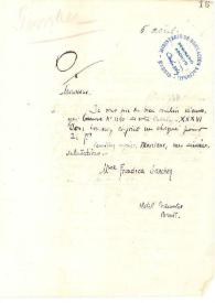 Carta de SÁNCHEZ, Francisca a DARÍO, Rubén | Biblioteca Virtual Miguel de Cervantes