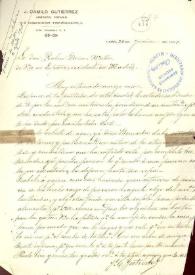 Carta manuscrita con membrete del autor | Biblioteca Virtual Miguel de Cervantes