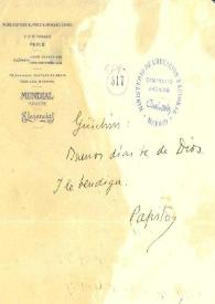 Carta manuscrita con membrete de Mundial Magazine | Biblioteca Virtual Miguel de Cervantes