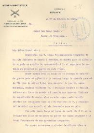 Carta mecanografiada con membrete de Georg Grotstück y nota manuscrita | Biblioteca Virtual Miguel de Cervantes