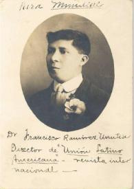 Carta de RAMÍREZ URRUTIA, Francisco | Biblioteca Virtual Miguel de Cervantes