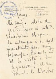 Carta de Larreta, E. R. | Biblioteca Virtual Miguel de Cervantes